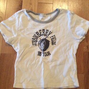 Brandy Melville John Galt Strawberry Fields Crop Top